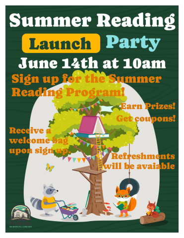 Details event time and date and what takes place during the summer reading program. More info in event description.